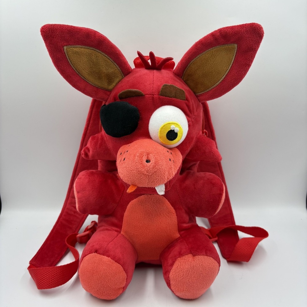 Five Nights‎ At Freddy's Foxy Red 13" Kids Plush Backpack Soft Case Adjustable